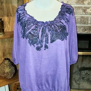 Xhilaration Top- Size XXL Purple